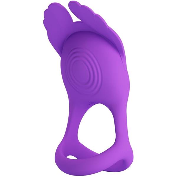 SILAS VIBRANT PENIS RING 7 VIBRATIONS PURPLE SILICONE