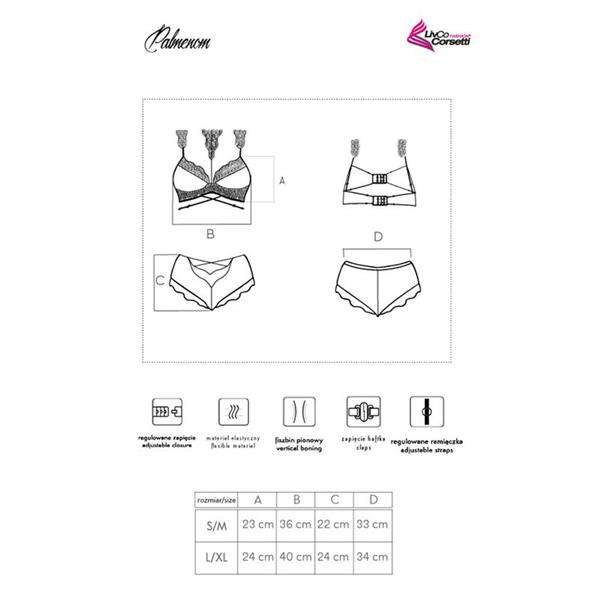 PALMENOM LC 90614 GRUDNJAK + PANTY CRNI