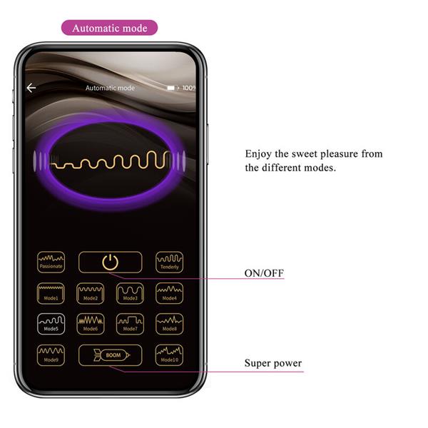 HECTOR ELECTROSHOCK VIBRATOR BY APP CONTROL PURPLE
