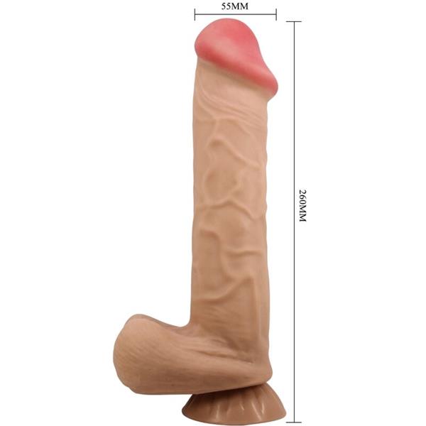 SLIDING SKIN SERIES REALISTIC DILDO WITH SLIDING SKIN SUCTION CUP FLESH 26 CM