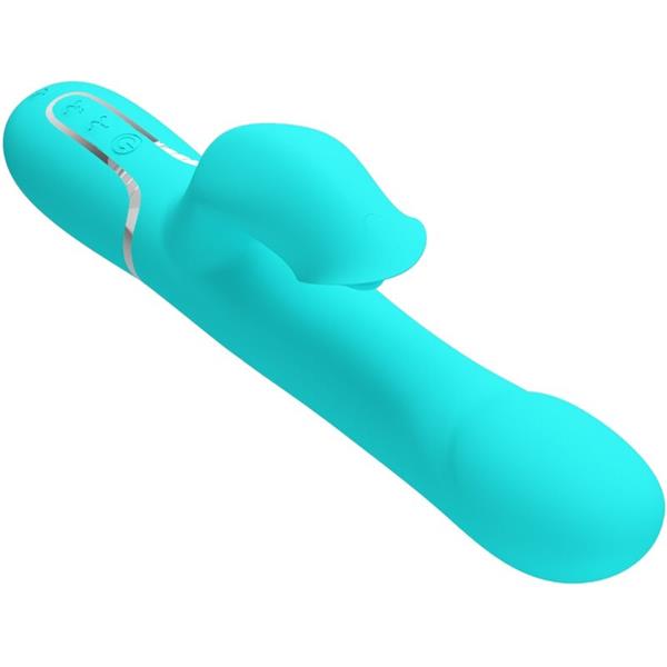 RABBIT VIBRATOR PEARLS AQUA GREEN