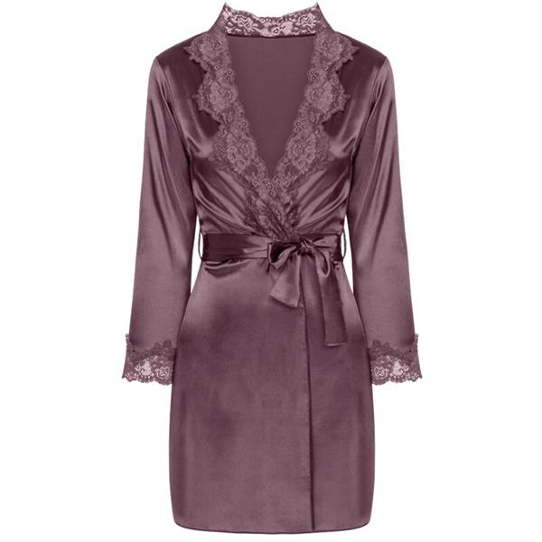 JACQUELINE LC 90249 DRESSING GOWN + SHIRT + PANTY VIOLET S/M