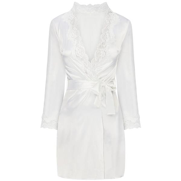 JACQUELINE LC 90249 DRESSING GOWN + SHIRT + PANTY ECRU S/M