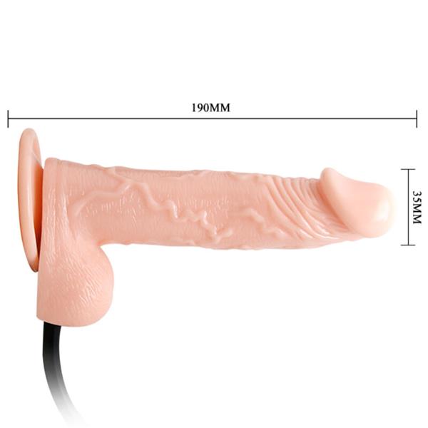 REALISTIČNI INFLATIVNI DILDOS S USISNOM ŠALICOM 15 CM