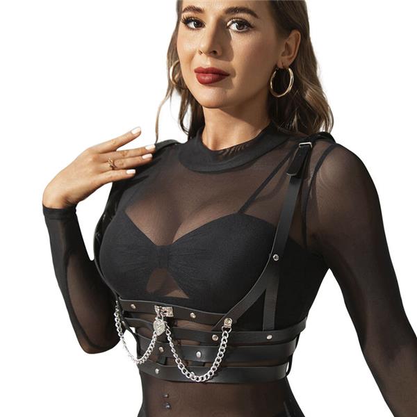CORSET HARNESS WITH CHAINDETAIL ONE SIZE