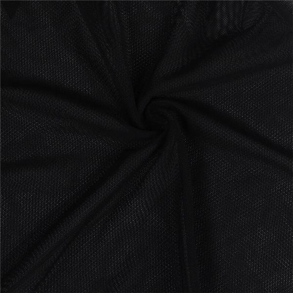 BABYDOLL TULLE FABRIC WITH LACE AND FLOWER DETAIL BLACK S/M