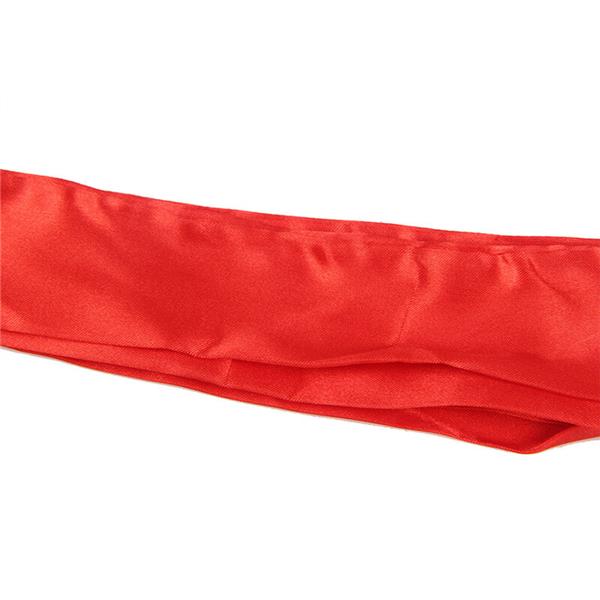 TRANSPARENT FABRIC ROBE WITH LACE DETAIL RED S/M