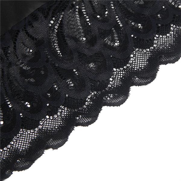 BABYDOLL WITH FLORAL PRINT CHEST BLACK S/M