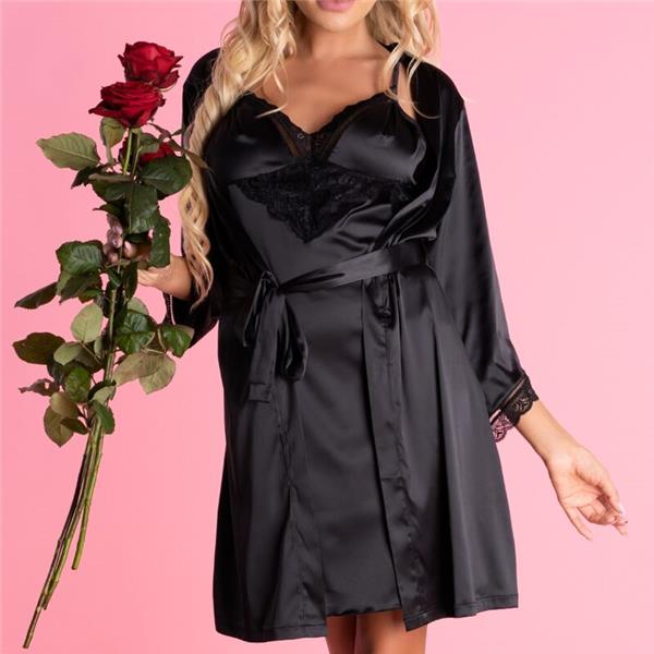 ARILADYEN LC 90568 DRESSING GOWN + PANTY BLACK