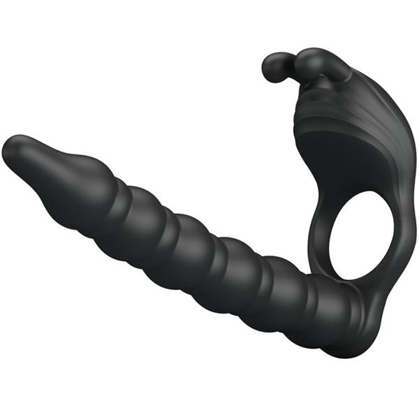 BLACKNEY PENIS RING WITH BLACK VIBRATOR PLUG
