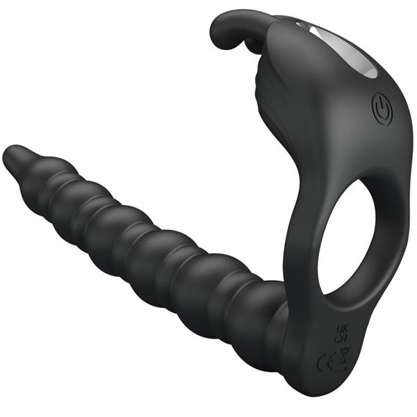 BLACKNEY PENIS RING WITH BLACK VIBRATOR PLUG