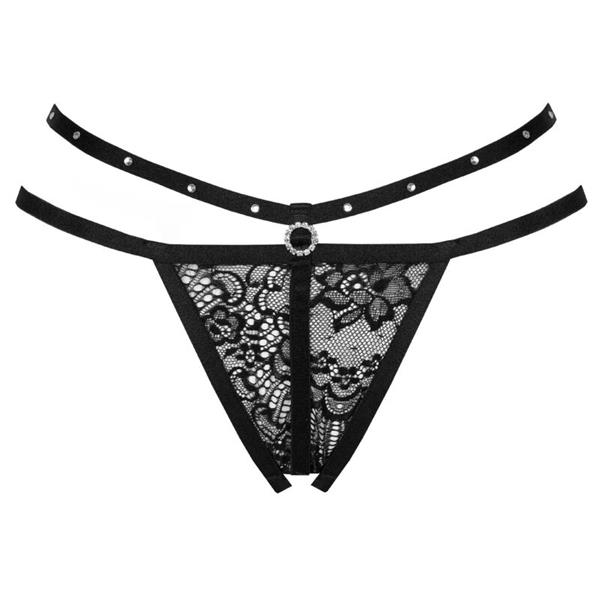 NOMADE THONG CROTCHLESS BLACK