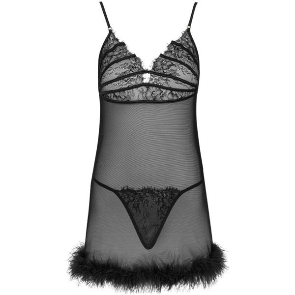 ZERUNAM SET BABYDOLL + BLACK THONG