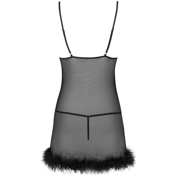 ZERUNAM SET BABYDOLL + BLACK THONG