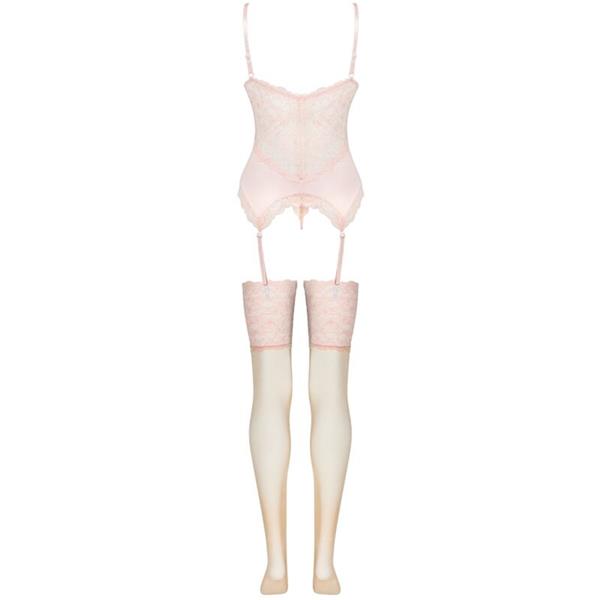 PERSINNE PEACH SET KORZET + TANGICE + ČARAPE