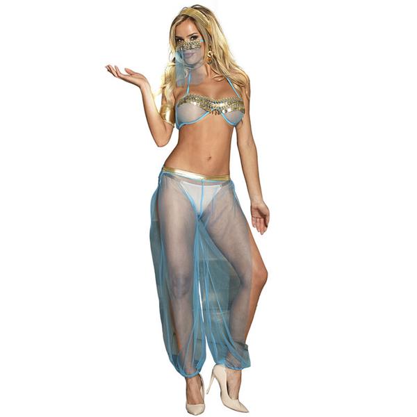 INDIA STYLE BLUE LINGERIE SET S/M