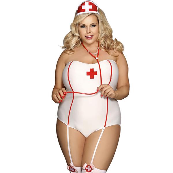 SEXY NURSE COSTUME WITH TEDDY S/M