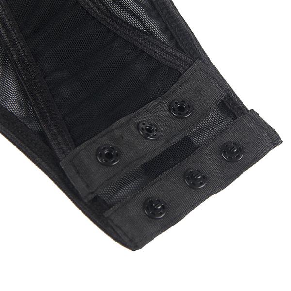TEDDY WITH GARTER STRAP DETAIL CHEST BLACK S/M