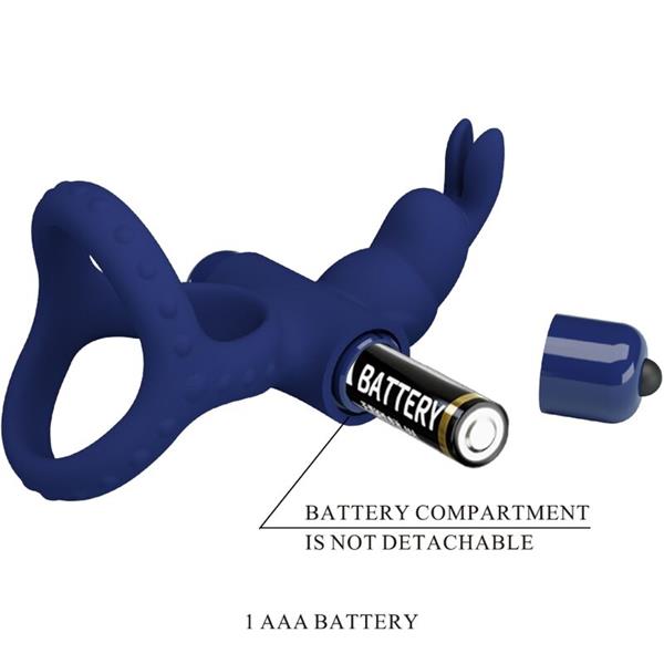 LUCHITO DOUBLE VIBRATING RING RABBIT BLUE