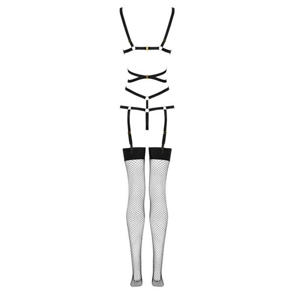 THIARA LC 20213 SET BODY + STOCKINGS BLACK S/M