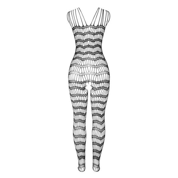 951696 FISHNET CROTCHLESS BODYSTOCKING WITH STRAPS ON THE SHOULDERS BLACK ONE SIZE