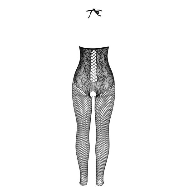 951849 OTVORENI KUP FISHNET BODYSTOCKING I HALTER NECK CRNI JEDNA VELIČINA