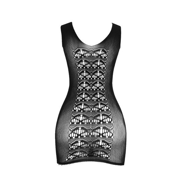 952167 KRATKA ELASTIČNA FISHNET HALJINA CRNA JEDNA VELIČINA