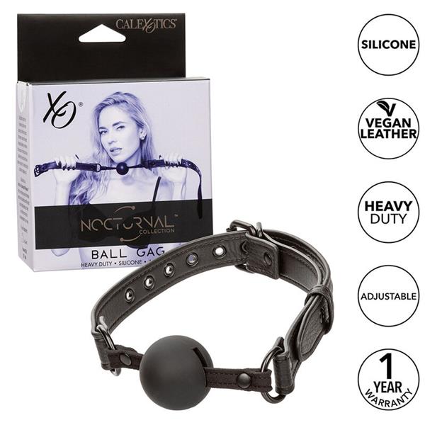 NOCTURNAL BALL GAG SILICONE BLACK