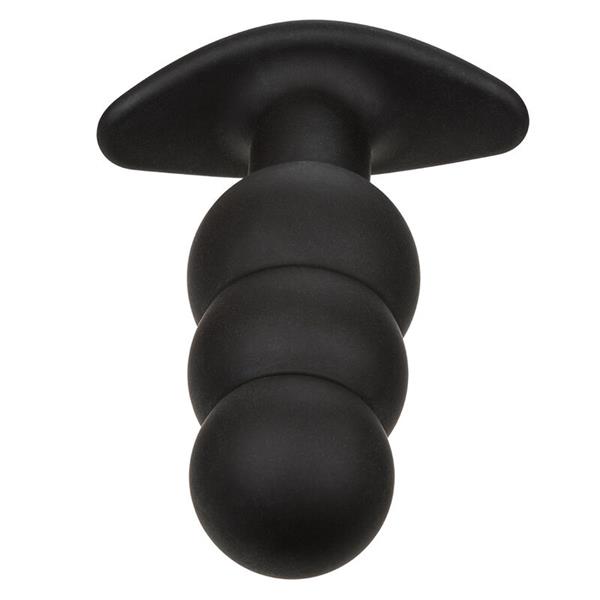 ROCK BOTTOM BEADED ANAL PLUG 10 VIBRATIONS SILICONE BLACK