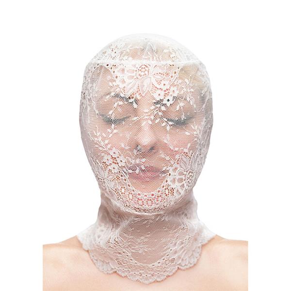 FETISH & FASHION LACE HOOD WHITE