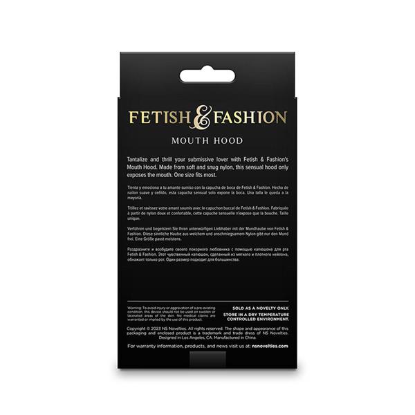 FETISH & FASHION MOUTH HOOD NYLON BLACK