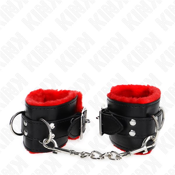 ZAPESTNICE Z MEHKO PODLOGO Z KVADRATNIMI LUKNJAMI RDEČA IN ČRNA PAS PRILAGODLJIV 17-29 CM X 6 CM