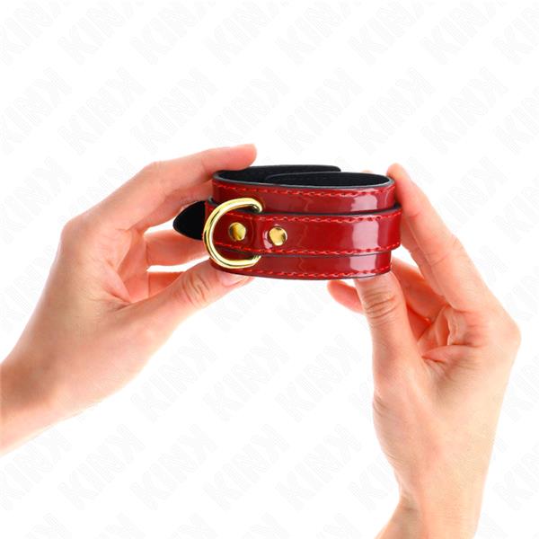 JOANNA ANGEL ZAPESTNICE RDEČE PRILAGODLJIVE Z ZLATO VERIGO 16.5-26 CM X 4 CM