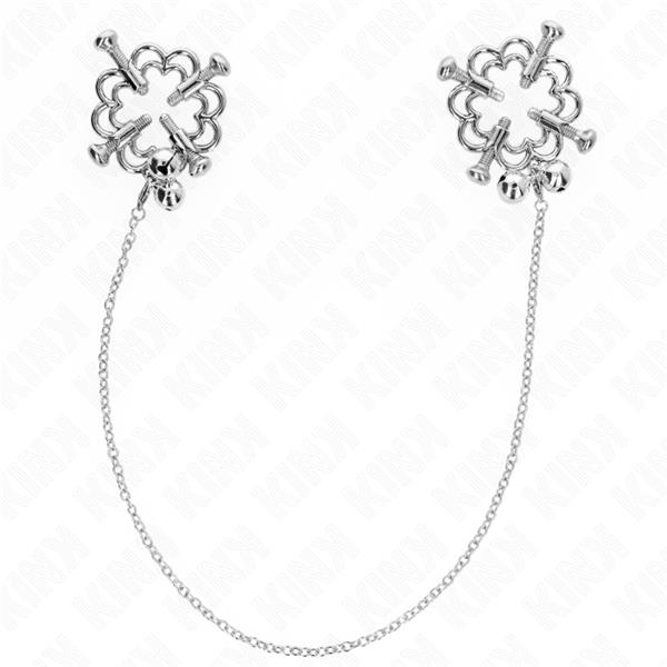 METAL FLOWER NIPPLE CLAMPS WITH CHAIN