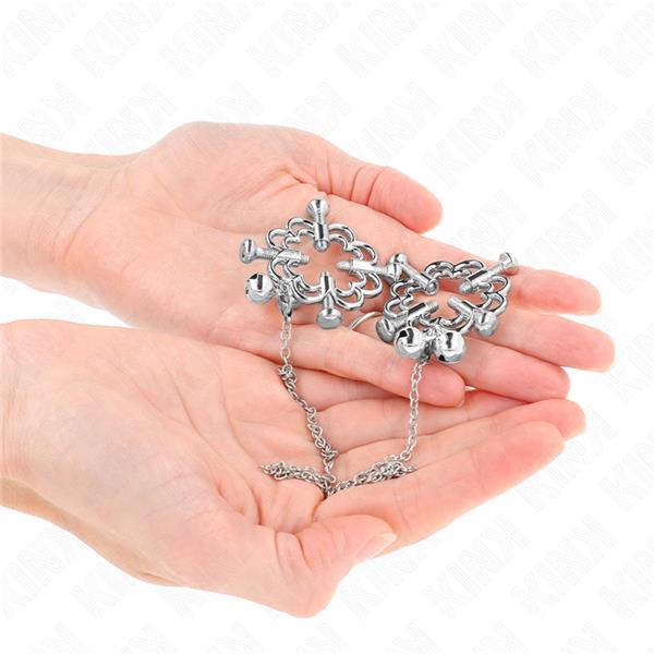 METAL FLOWER NIPPLE CLAMPS WITH CHAIN