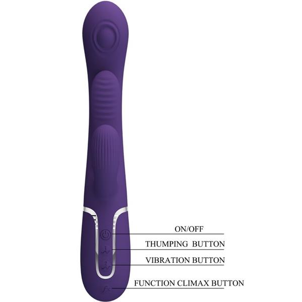 SHANIA TRIPLE RABBIT VIBRATOR MULTIFUNCTION PURPLE