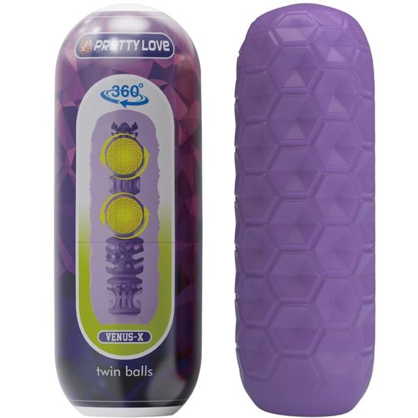 TWIN BALLS MALE MASTURBATOR PURPLE