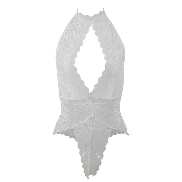 953850 LACE BODYSUIT WHITE S/M