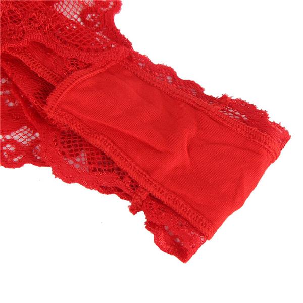 953980 SEXY BODY WITH RUFFLES + BELT RED L/XL