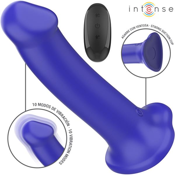 VICTORIA VIBRATOR S CUPOM ZA USISAVANJE 10 VIBRACIJA TAMNO PLAVA DALJINSKI UPRAVLJAČ