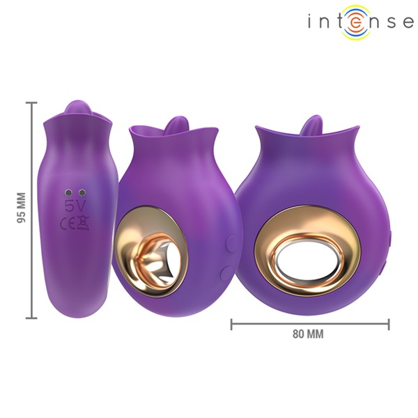 TULI CLITORIS STIMULATOR 9 VIBRATIONS & 9 OSCILLATIONS PURPLE