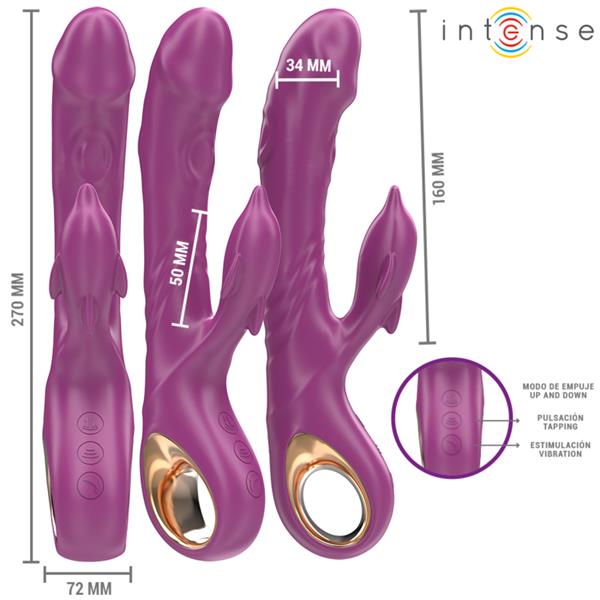 HALLE MULTIFUNKCIONALNI VIBRATOR S DOLPHIN STIMULIRAJUĆIM JEZIKOM LJUBIČASTI