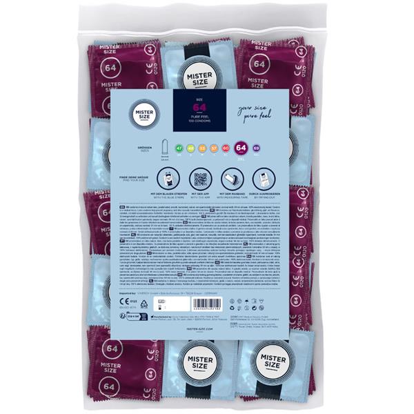 CONDOMS SIZE XXL 64 MM (100 UNITS)