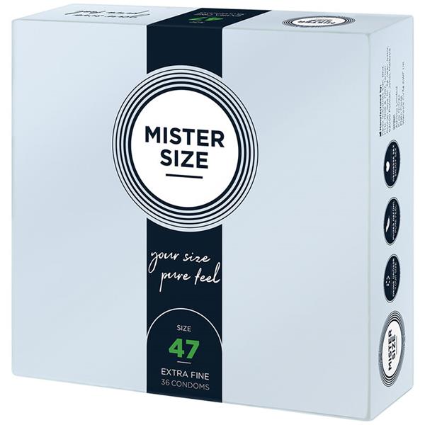 CONDOMS SIZE XS 47 MM (36 UNITS)