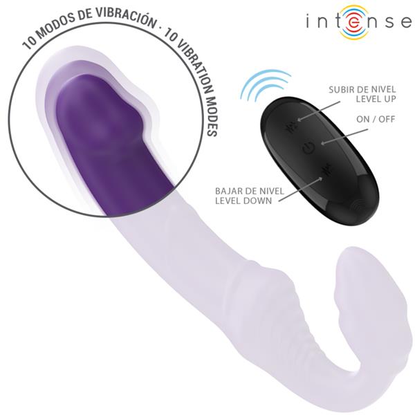 JILL DVOJNI VIBRATOR 20 CM LJUBIČASTI DALJINSKO UPRAVLJANJE