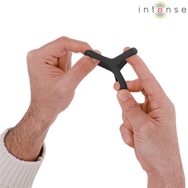 CARSON DOUBLE SILICONE PENIS RING BLACK MODEL 4