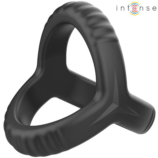 CARSON DOUBLE SILICONE PENIS RING BLACK MODEL 4