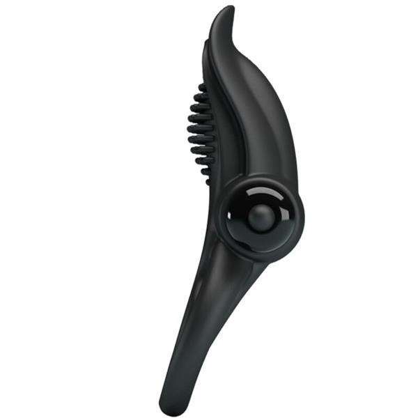 DVOJNI VIBRIRAJUĆI PRSTEN + STIMULATOR KLITORISA 10 VIBRACIJA CRNI