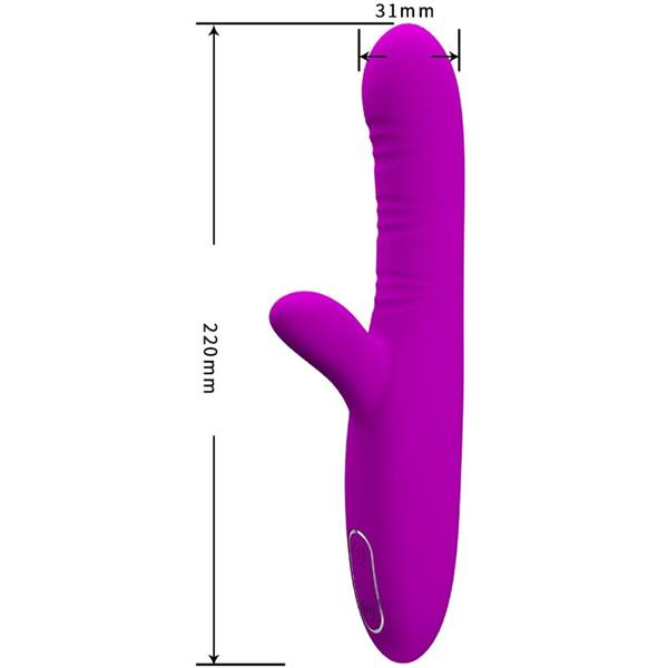 ANGELIQUE MULTIFUNCTION VIBRATOR + CLITORIS STIMULATOR PURPLE