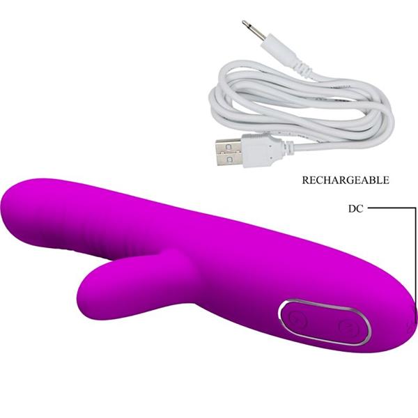 ANGELIQUE MULTIFUNCTION VIBRATOR + CLITORIS STIMULATOR PURPLE